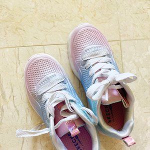 Kids girls Sketcher Sneaker lace up shoes 12.5